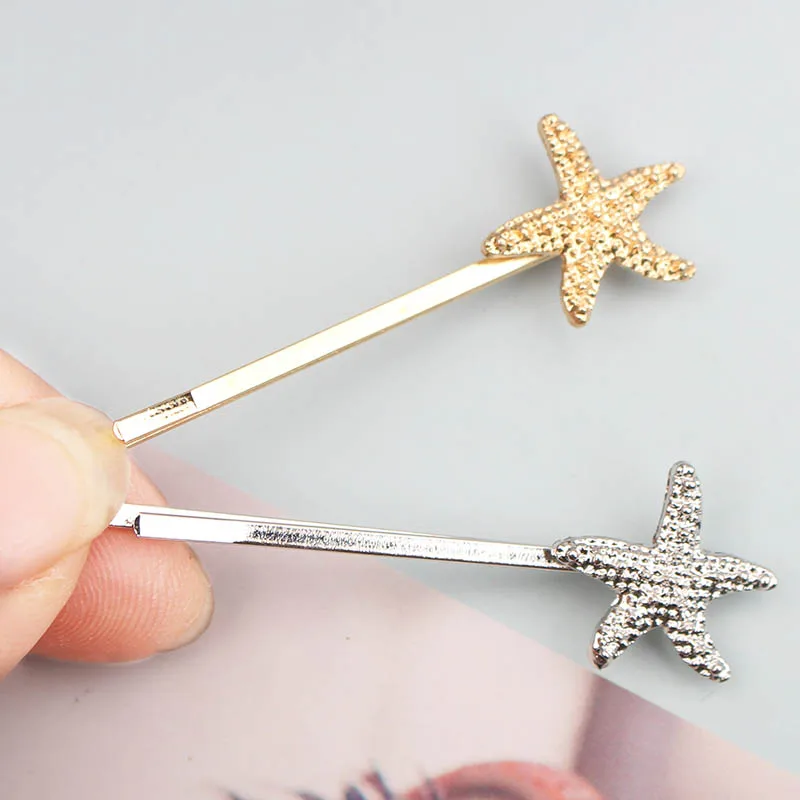 New Fashion Pearl Shell Starfish Barrettes Hair Girl Beach Cute Girl Hairpin Hair Clip Hair Accessories for Women Wedding