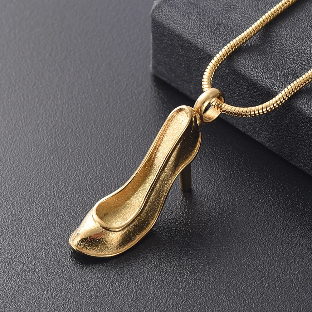 

IJD10531 Fashion Stainless Steel Jewelry-Pet or Human Memorial Urn Necklace High Heel Cremation Pendant for Ashes Keepsake