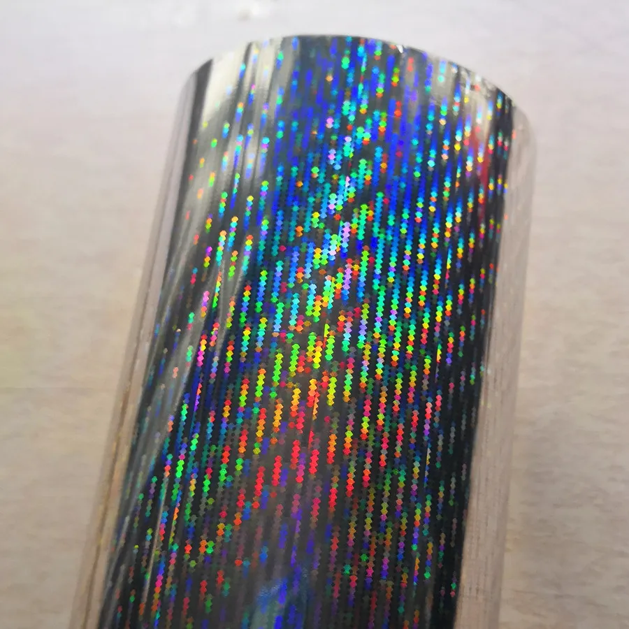 Hot stamping foil holographic foil silver color B08 meteor design hot press on paper or plastic heat stamping film