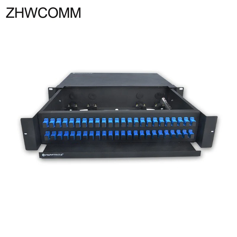 19 inch 48 core Pull type optical fiber distribution frame SC port Rack Mounted Indoor fiber patch panel