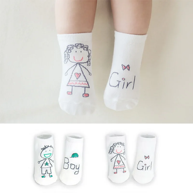 

New Arrival Newborn Socks Cartoon 100% Cotton Baby Girls Socks No-slip Infant Cotton Baby Boy Socks