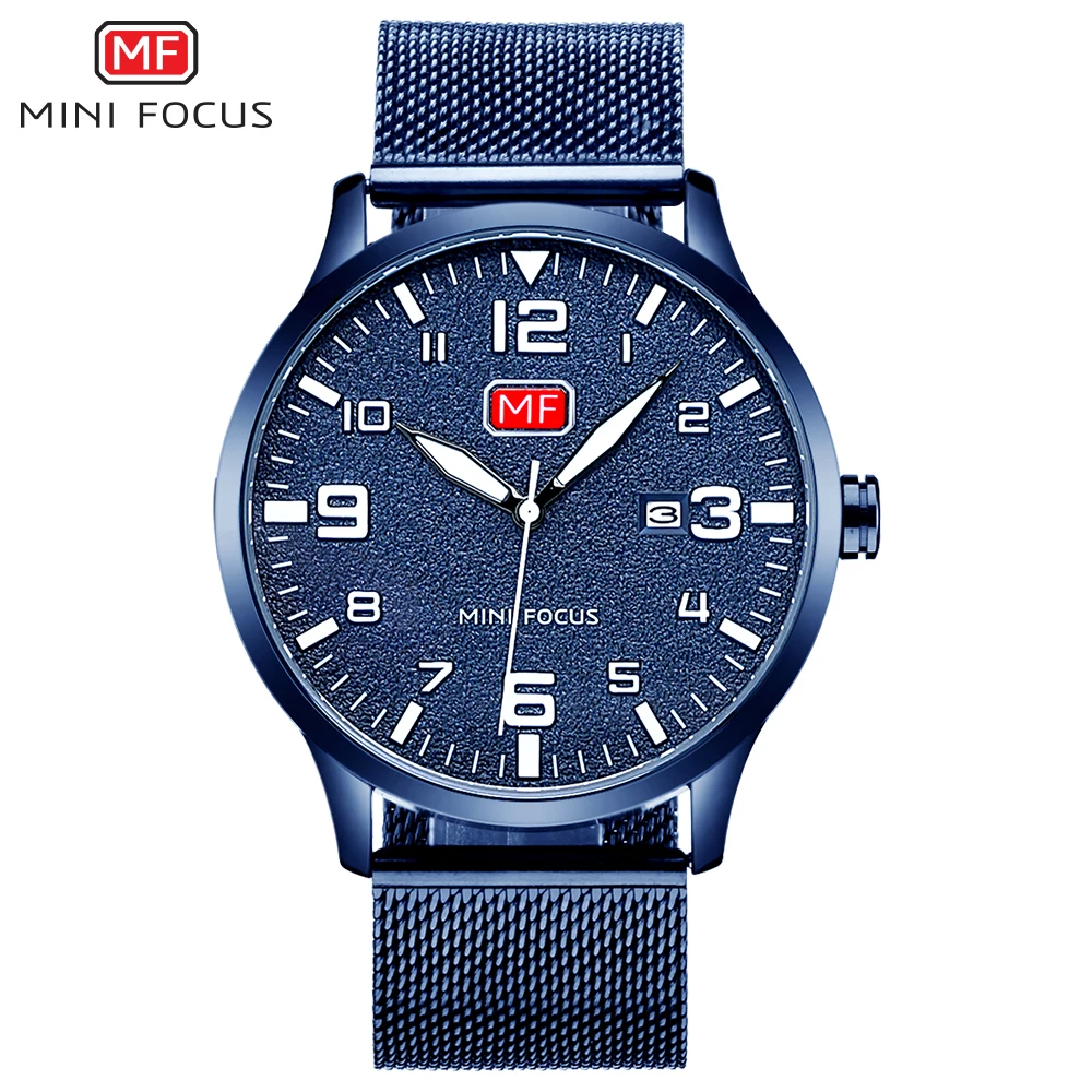 MINI FOCUS Simple Watch Men's Watch Top Brand Luxury Watches Man Thin Casual Fashion Date Display Clock Men Quartz Wristwatches