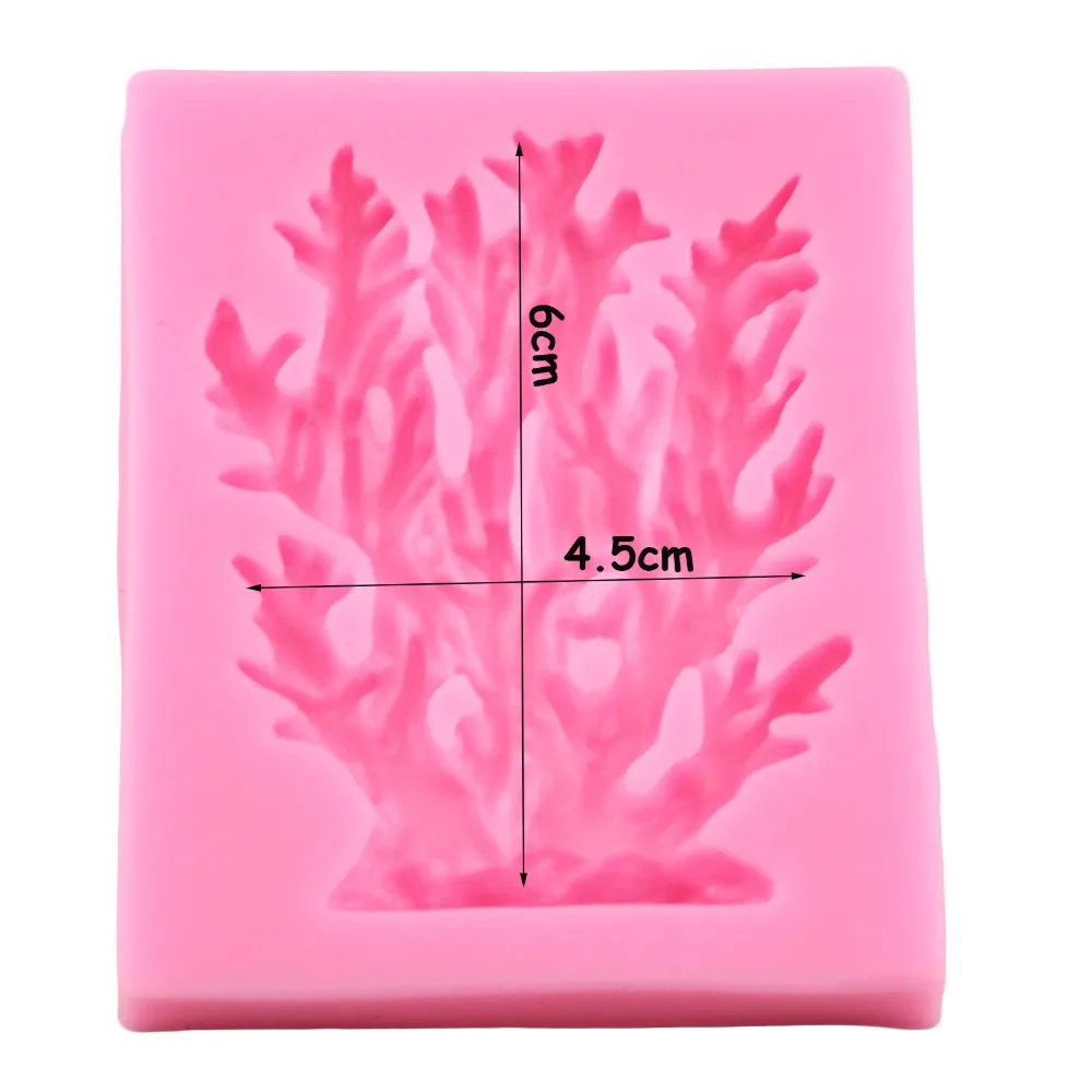 DIY Sugar Craft Seaweed Silicone Mold Sea Coral Cake Border Fondant Cake Decorating Tools Cupcake Candy Chocolate Gumpaste Molds