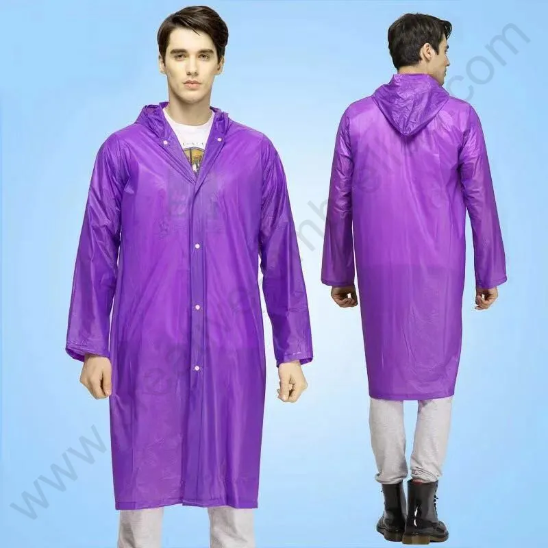 

3pcs/set colour option Environmental protecting Non disposable EVA raincoat waterproof unisex super thin non-toxic rain wear