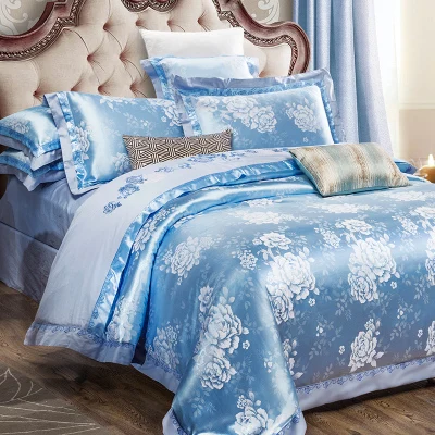 European textile cotton satin bed four pieces of cotton bedsheets