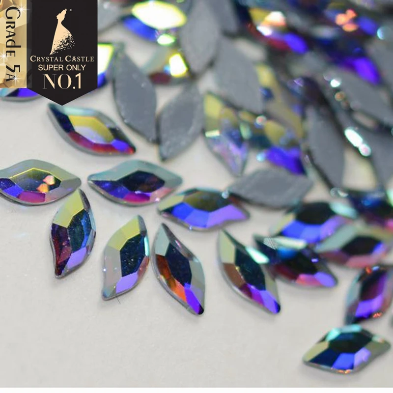 Crystal Castle Nagel Strass steine für Handwerk, Bling bling Circle, Mond, Herz Strass, Schuhe Steine, 3D Nail Art Glas Kristall – Detail 7