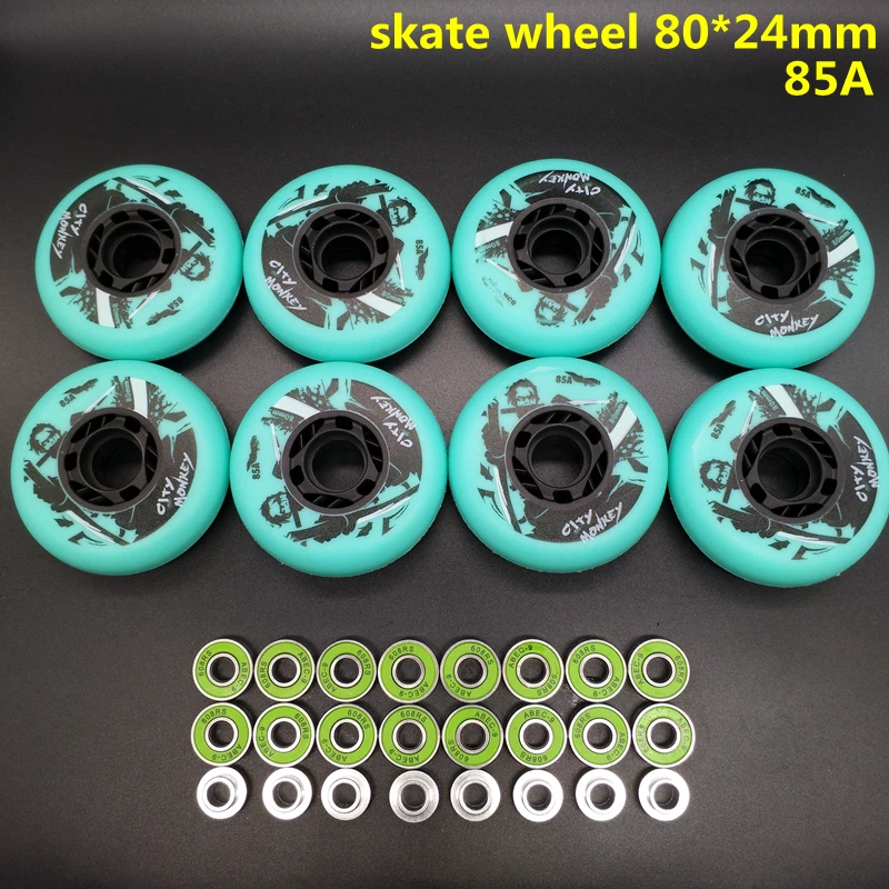 Free shipping roller wheel inline skate wheel anti-friciton 85 A  city monkey 72 mm 76 mm