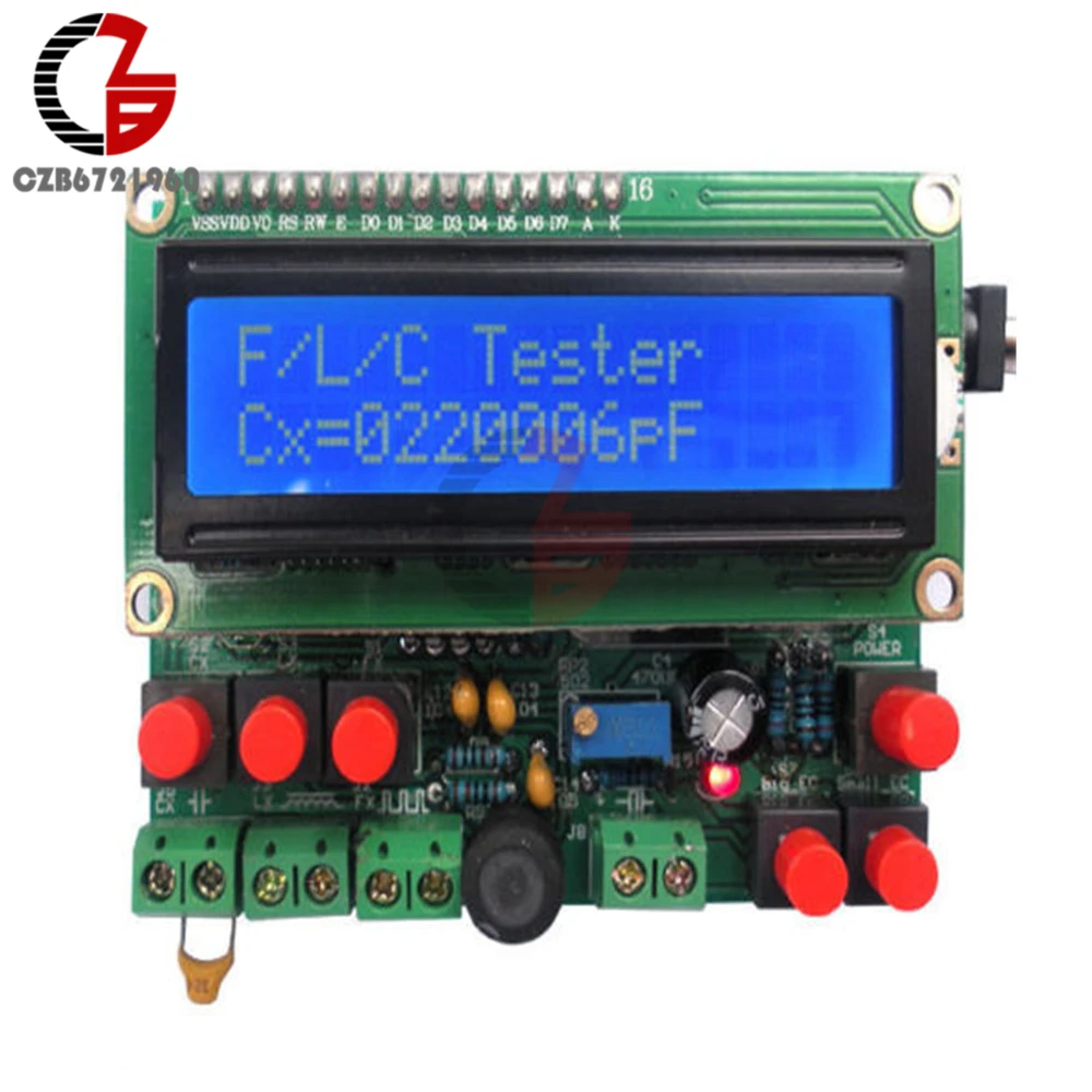 Offer Schematic ! Digital Secohmmeter Frequency Capacitance Inductance Meter CF Inductor Capacitor Tester Permittimeter DIY Kit