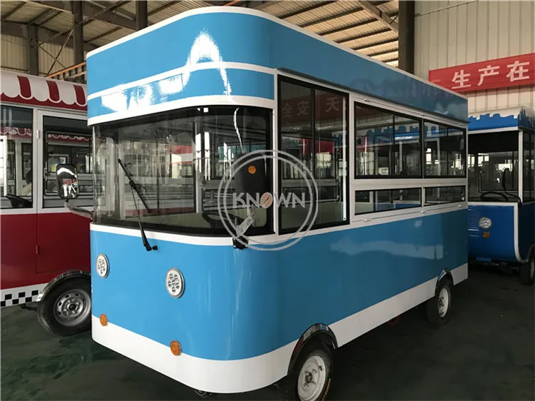 Blue Color 2.8m High Quality Mobile Food Trailer Cart Free Shipping By Sea