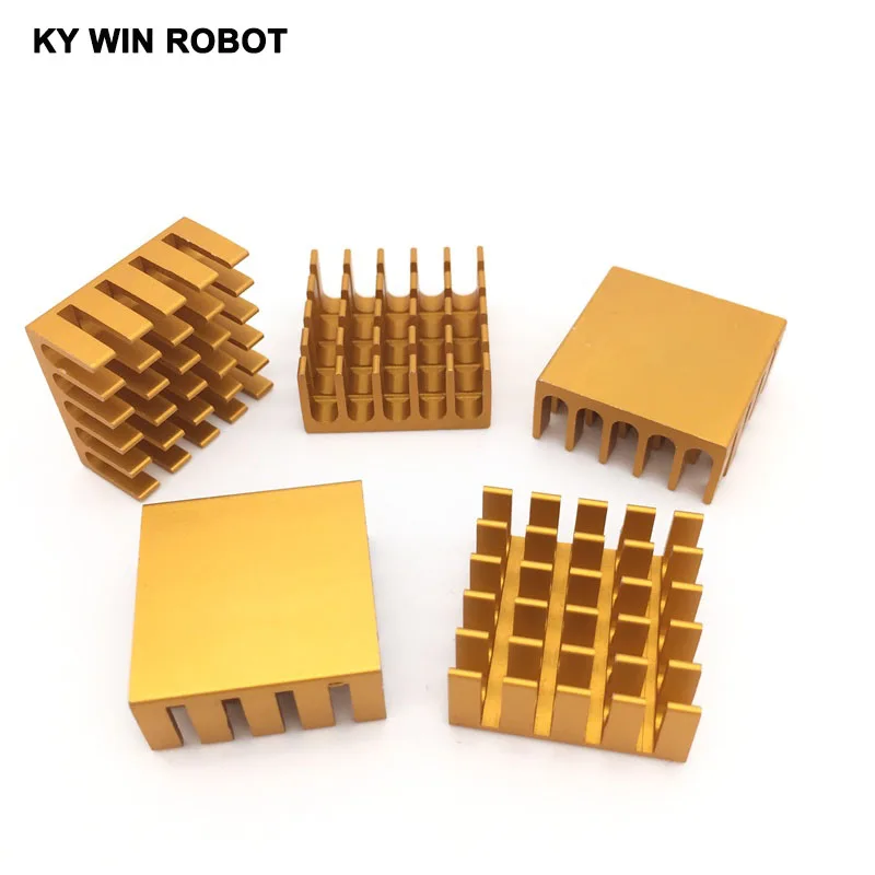 

5pcs 22x22x10mm Aluminum Heatsink IC RAM CPU HeatSink Radiator 22*22*10MM