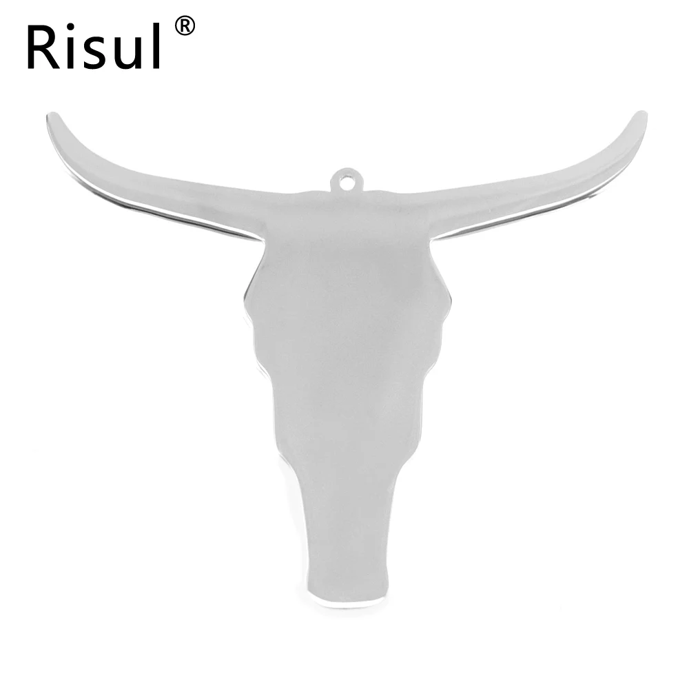 Risul Capricorn Pendants sheepshead profile Charms both sides mirror polish stainless steel Necklace pendant wholesale 100pcs