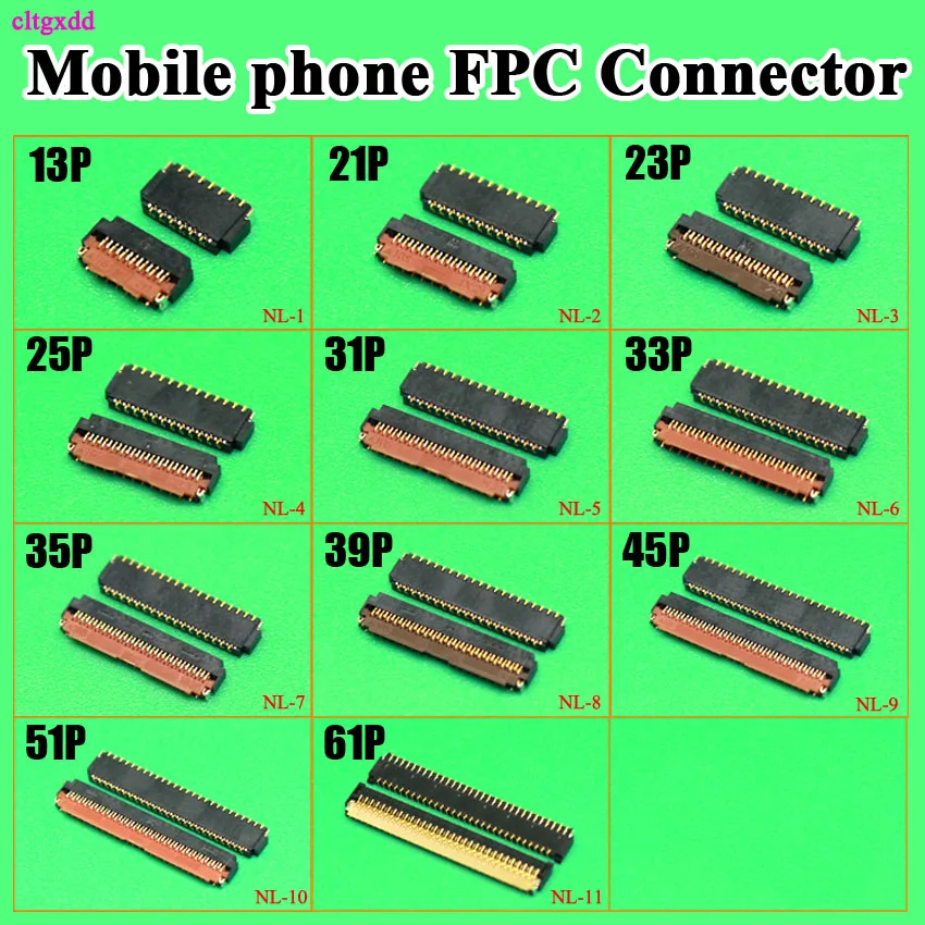 0.3Pitch 13 15 21 23 33 35 39P 45 51 61 71P FPC Connector FPC LCD display screen for Xiaomi Redmi note 4 for Motorola HTC Huawei