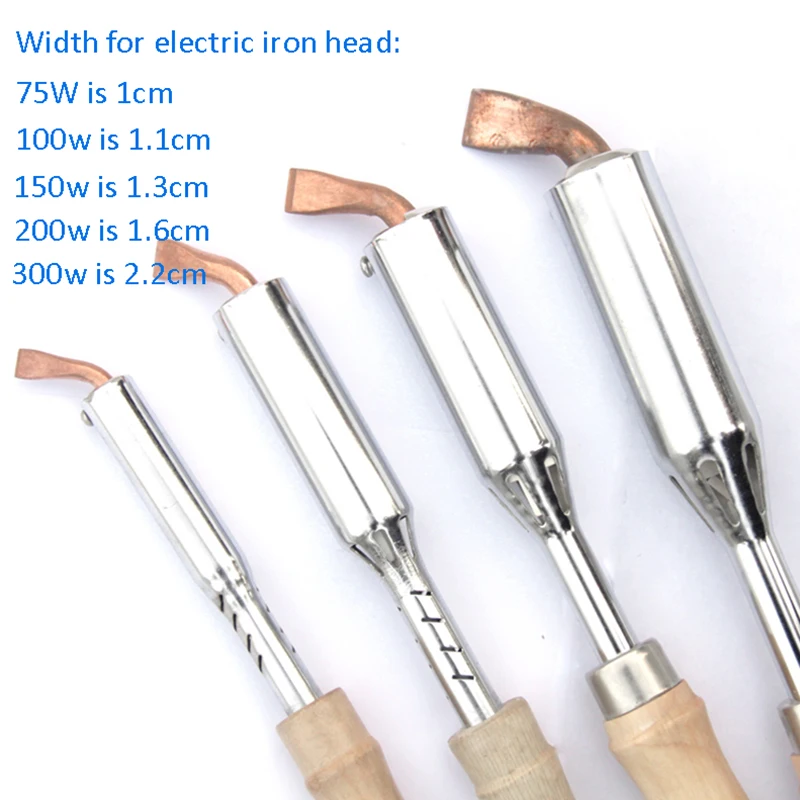 Constant temperature wooden handle longevity external heat soldering iron high-power electric iron 75W 100W 150W 200W 300W