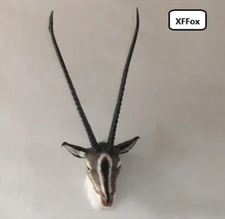 simulation antelope head horn model polyethylene&furs antelope's head wall pandent doll gift 55x35cm xf958