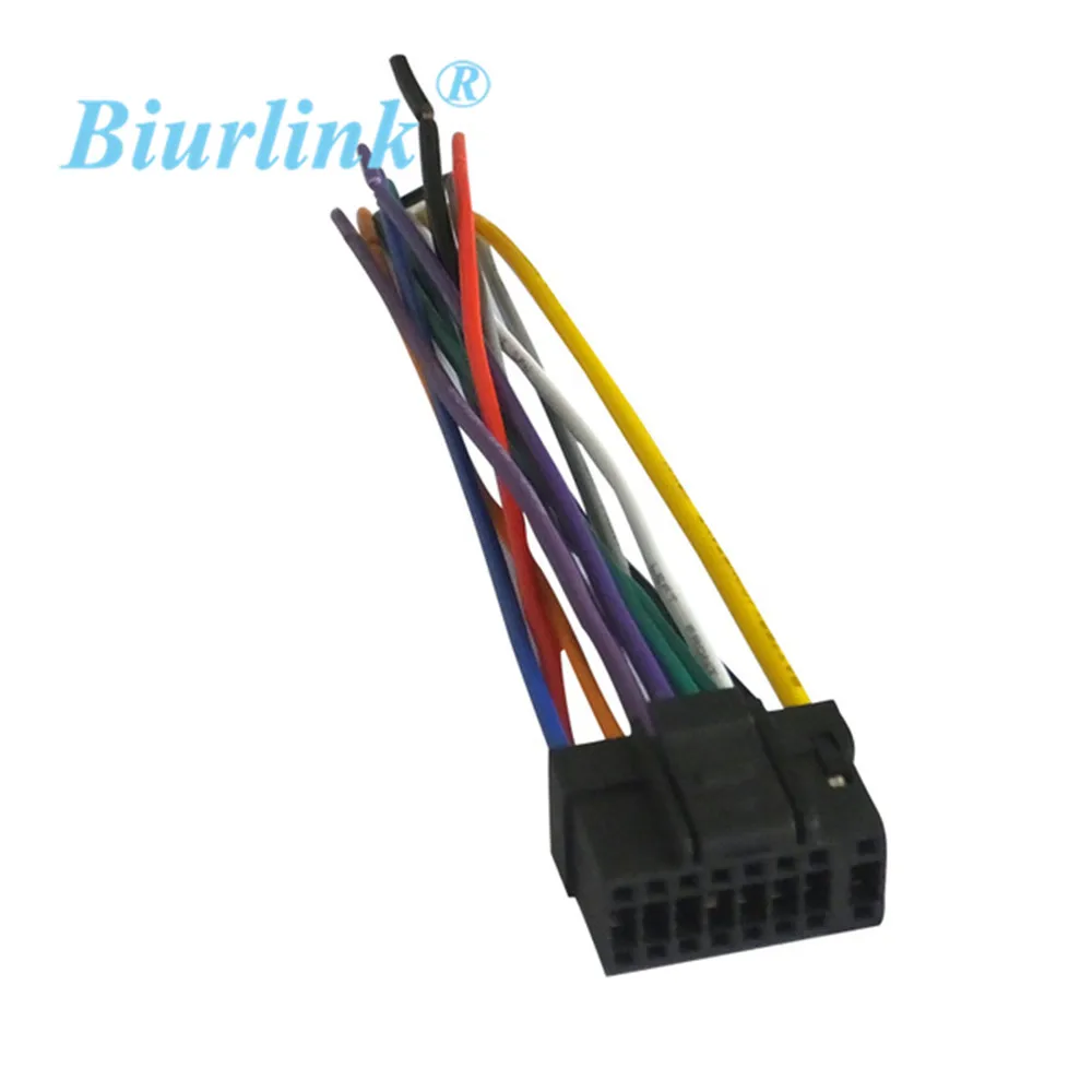 Biurlink 10Pcs Car Factory Stereo Harness Cable Wiring 16Pin Connector Plug for Alpine Radio