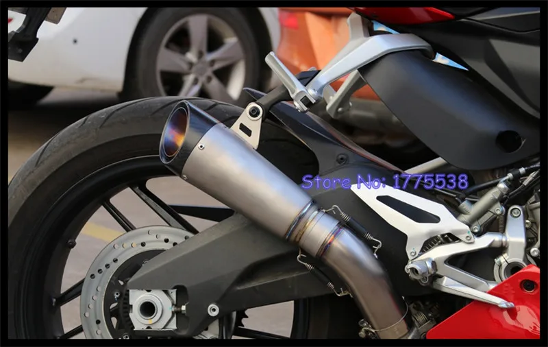 Titanium Alloy for Ducati 959 Panigale 16-19 Exhaust Moto Muffler Link Pipe Carbon Motorcycle Exhaust Muffler Escape Mid Pipe