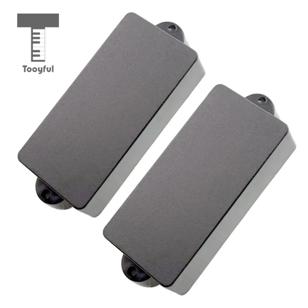 Tooyful 2Pcs Electric Bass Parts Sealed Pickup Cover No Hole for 4-String PB Bass Parts