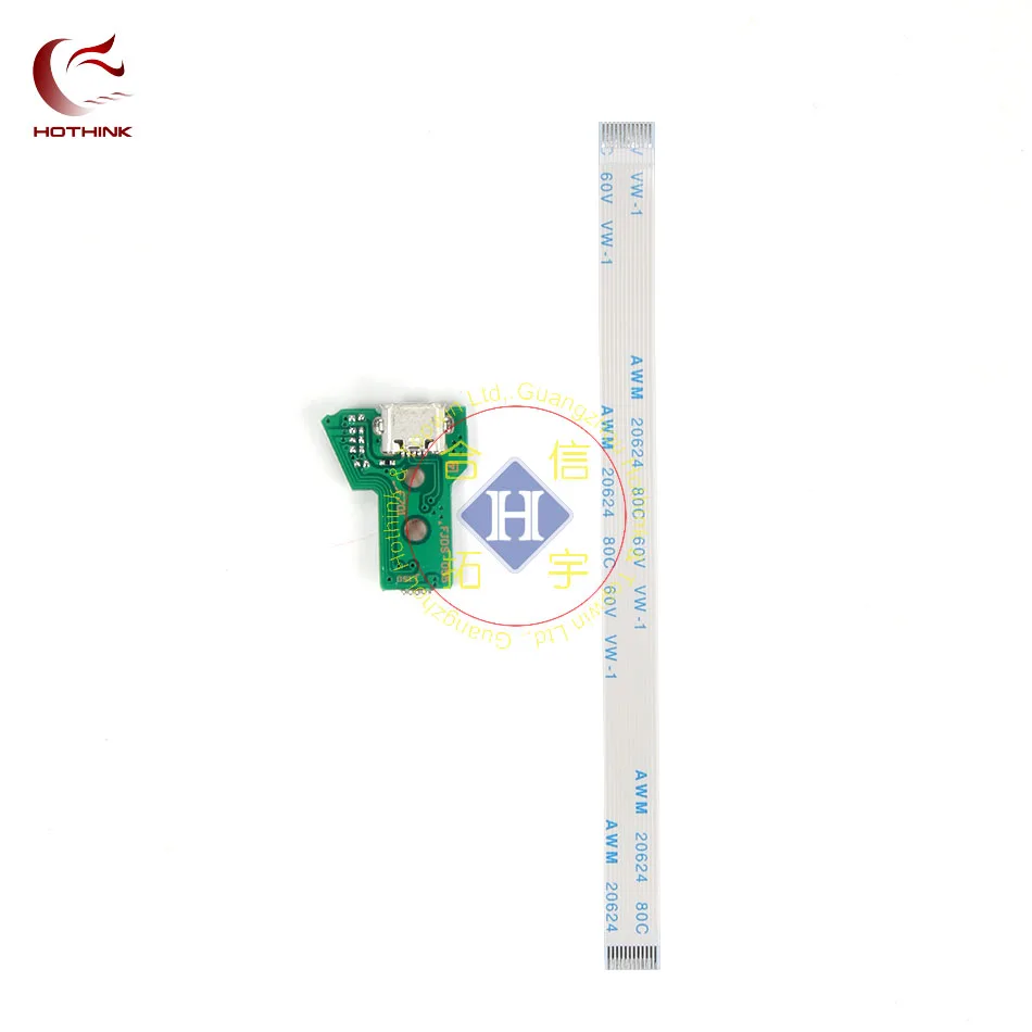 

HOTHINK 20 шт./лот JDS-055 usb-кабель для зарядки порта платы, украшенное мозаикой из драгоценных камней, 12 контактный гибкий кабель для PS4 контроллера DualShock 4 Ремонт Запчасти