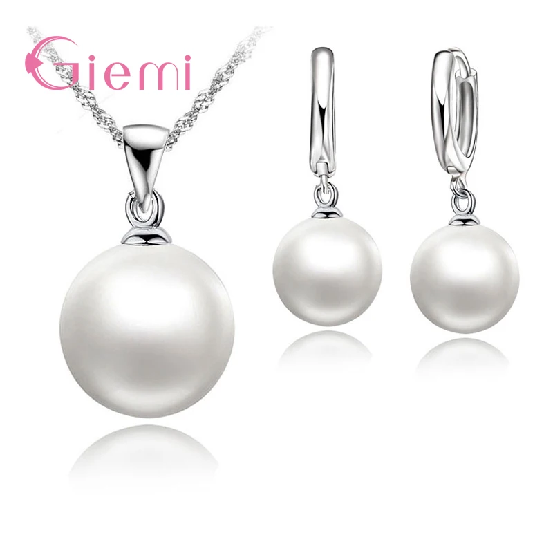 Elegant Noble Natrual Freshwater Pearl Necklace Rings Jewelry Set Real 925 Sterling Silver For Woman Mother Xmas Gifts