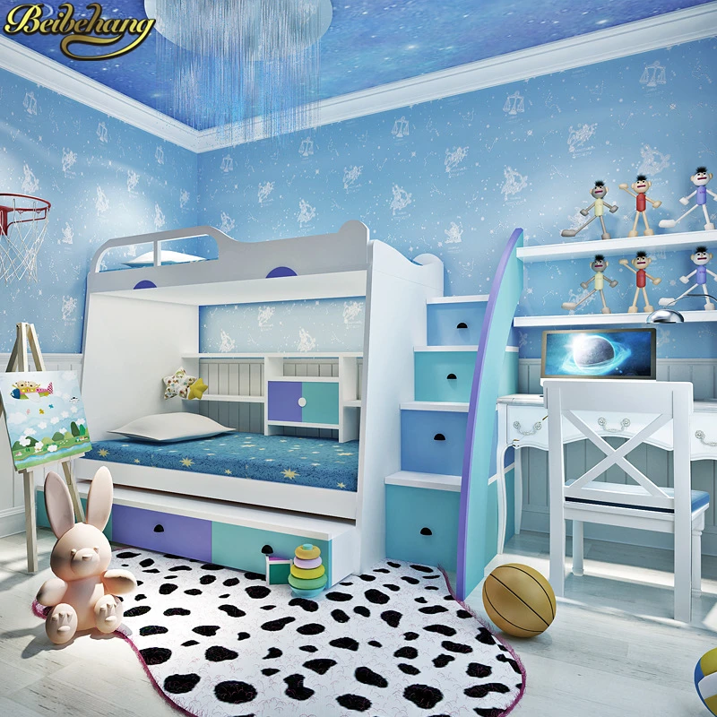 beibehang papel de parede 3D Modern Blue 3D Fantasy Constellation wallpaper for kids room wall papers home decor Boys girls room