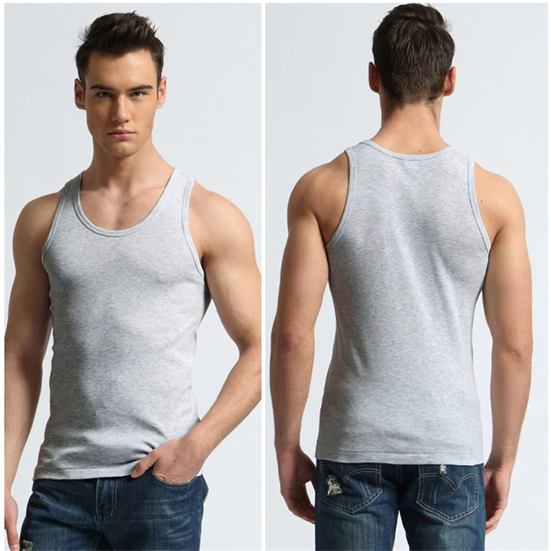 TFETTER Men\'s Underwear Cotton Tank Top Men High Quality Bodybuilding Singlet Sleeveless Slim Fit Vest Men Tank Tops