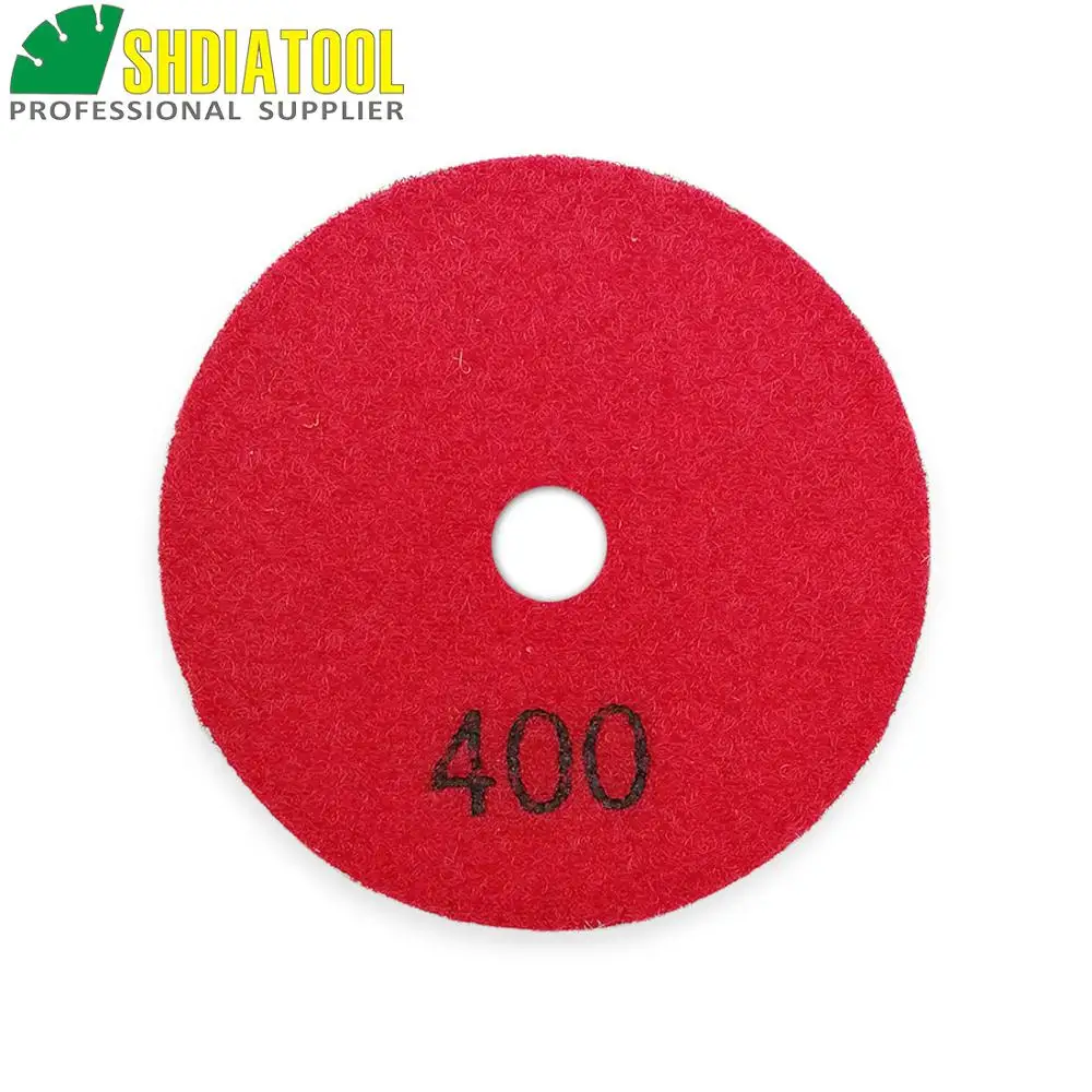 SHDIATOOL 6 قطعة 80 مللي متر #400 الراتنج السندات مرنة الماس الجافة تلميع منصات الجرانيت الرخام السيراميك الرملي أقراص 3 بوصة طحن القرص