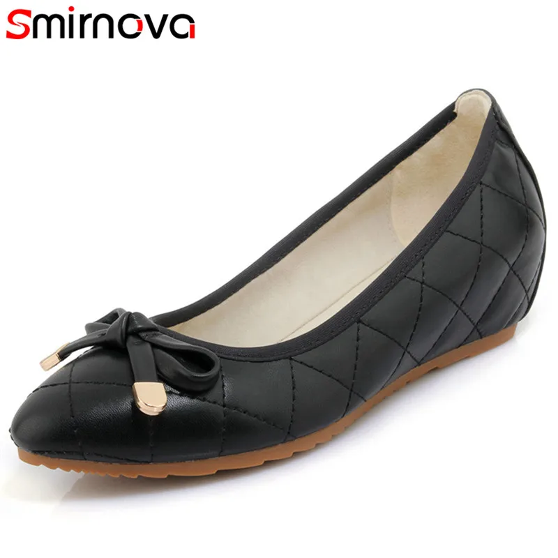 

Smirnova 2018 sweet spring autumn women pumps wedges pointed toe shoes leisure simlpe hot sale women shoes restoring elegant