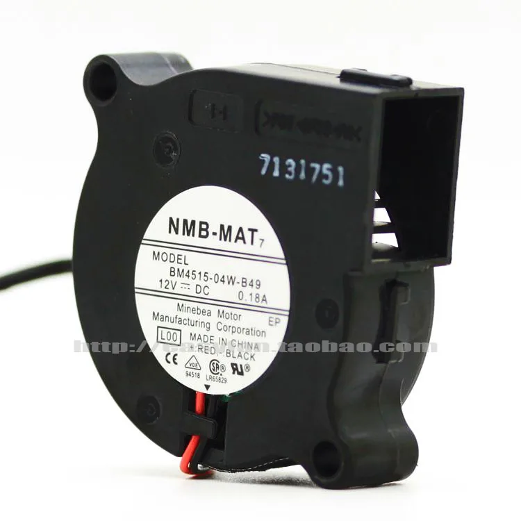 

NEW NMB-MAT Minebea BM4515-04W-B40 4.5CM Double Ball bearing turbine Blower 12V 0.18A cooling fan