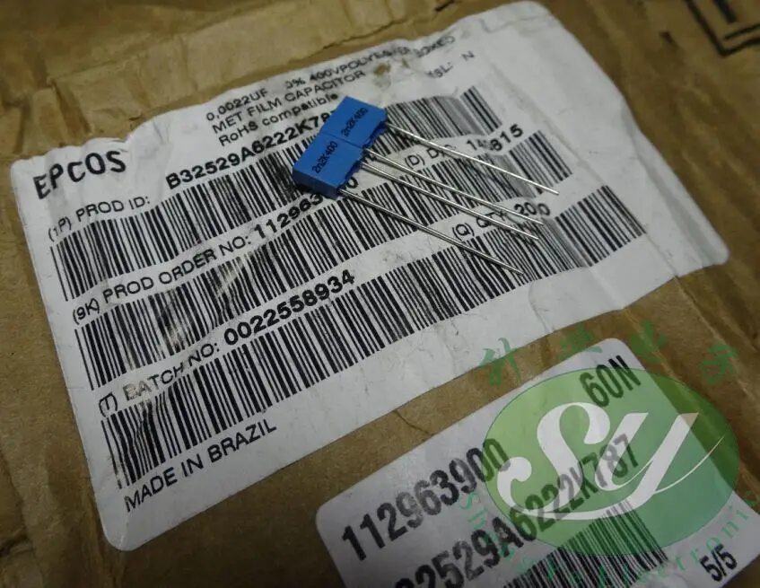 2019 hot sale 20PCS/50PCS EPCOS 0.0022uf/400v (2.2nf 2200pf 222) new original film capacitors B32529 free shipping