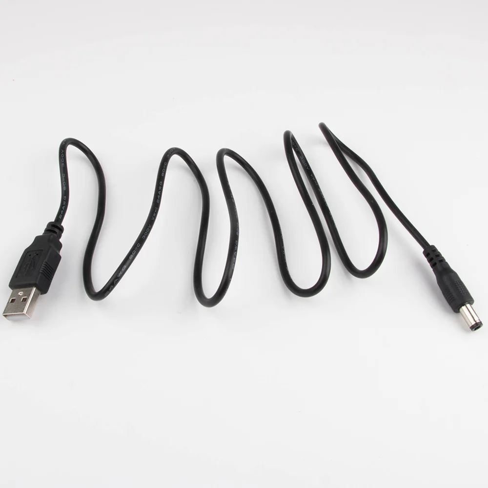USB to DC Barrel Power Cable 5.5*2.1mm 5.5x2.1mm Plug DC Power Adapter Cord