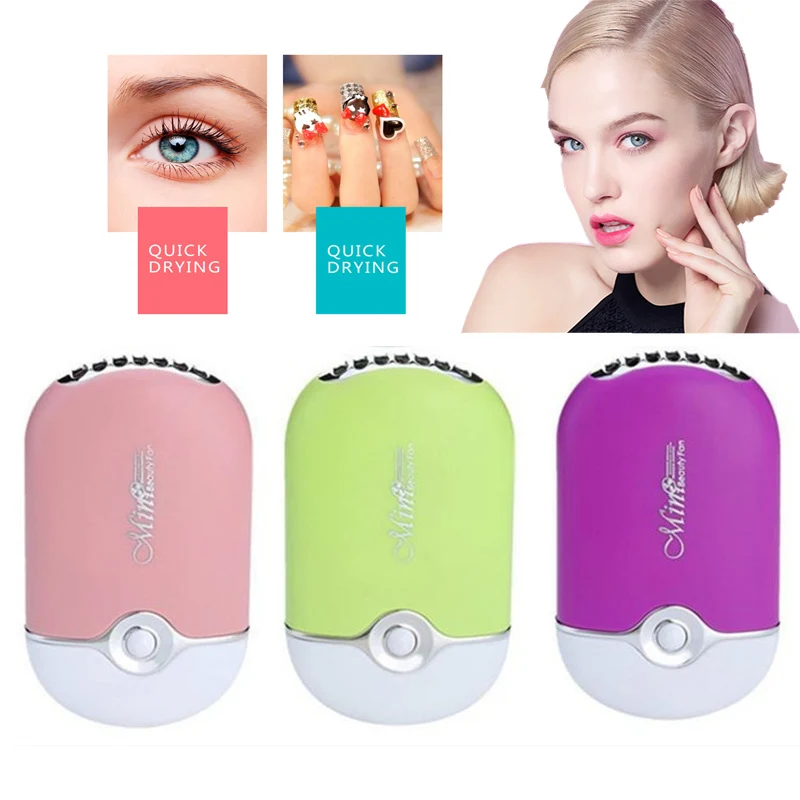 New USB Mini Fan Eyelash Dryer Air Blower Glue Fast Dry False Eye Lash Extension Mascara Dryer Portable Makeup Tools Nail Art