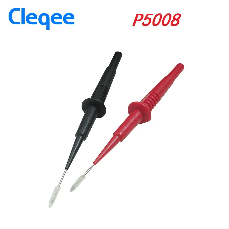 Cleqee P5007 P5008 2pcs isolamento Piercing ago sonde di prova multimetro Non distruttive rosso/nero