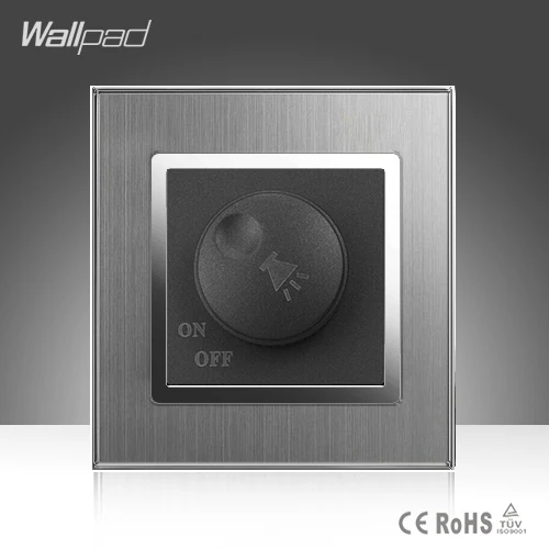 

Voice Switch Wallpad Luxury 110-250V Brushed Metal UK EU Standard Rotray Voice Tuning Volume Control Wall Switch