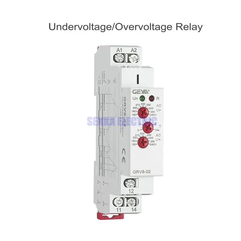 Monofásico Din-rail de Proteção Elétrica Sobre/Sob A Tensão De Proteção do Relé