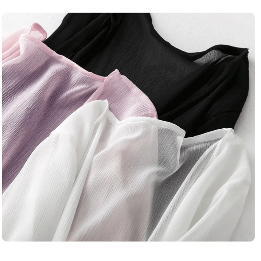 2018 Estate Nuovo Cardigan Loose Women Lunga Camicette Top Plus Size Chiffon Camicie Spiaggia Protezione Solare Abbigliamento Abbigliamento Blusas