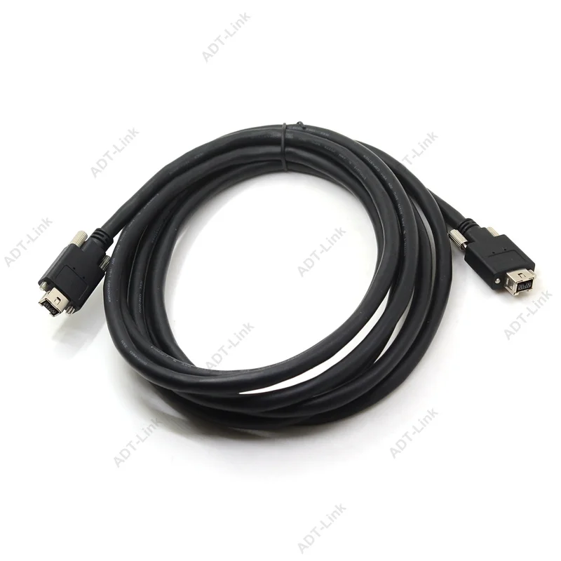 Firewire IEEE 1394B 9pin to 9pin male Firewire Industrial Camera Cable IEEE1394B with screws for AVT JAI Haikang Baumer Camera