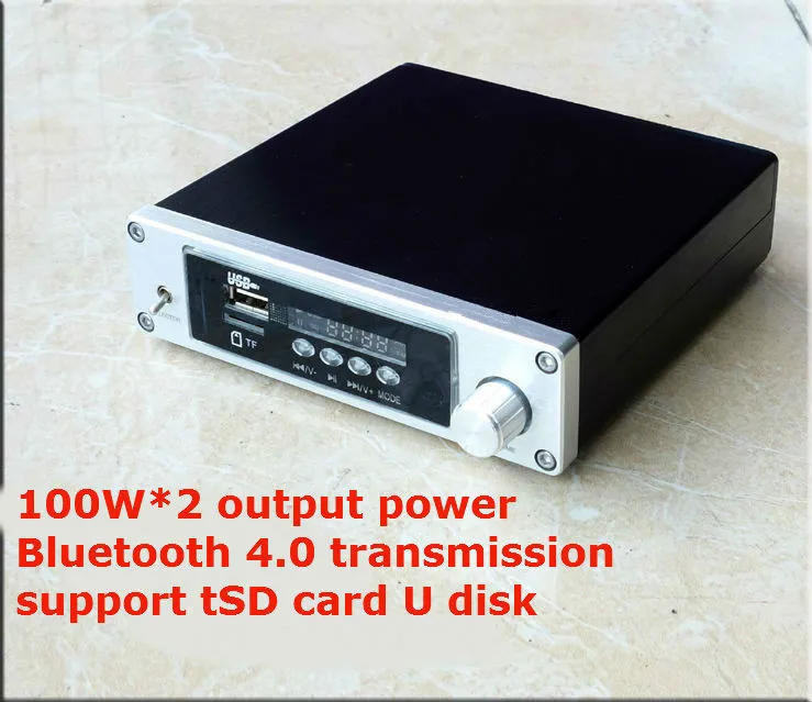 مضخم طاقة رقمي ، DP2 DC24V 100W * 2 TPA3116D2 NE5532 ، بلوتوث 4.0 ، دعم قرص SD TF U