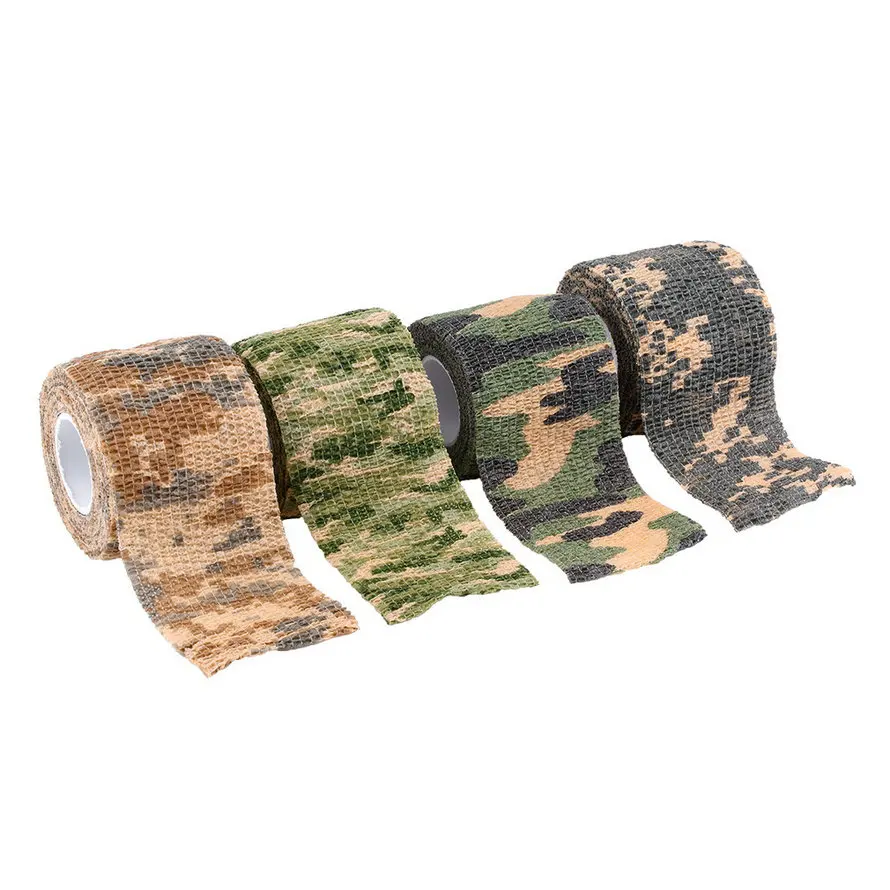 Fita camuflada 5cm x 4.5m, exército ferramenta de tiro de caça camuflagem furtiva fita envoltório durável à prova d' água