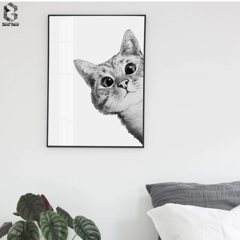 Woodland Lovely Cats Posters and Prints Wall Art Canvas Painting Nursery Animal Picture For Living Room Scandinavian Home Decor