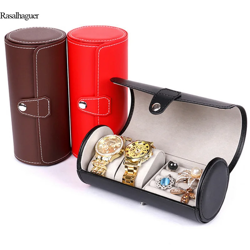

Новые наручные часы, браслет для пары, ювелирных изделий, коробка из искусственной кожи, креативный дизайн, часы с кольцом, дисплей, Подарочная коробка, чехол для хранения, сумка для путешествий