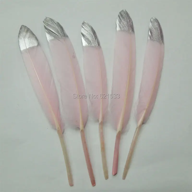 

50Ppcs/lot!Silver Dipped Feathers, Pink and Silver, Trending Party Decor, Feather Home Decor, Cruelty Free Feathers