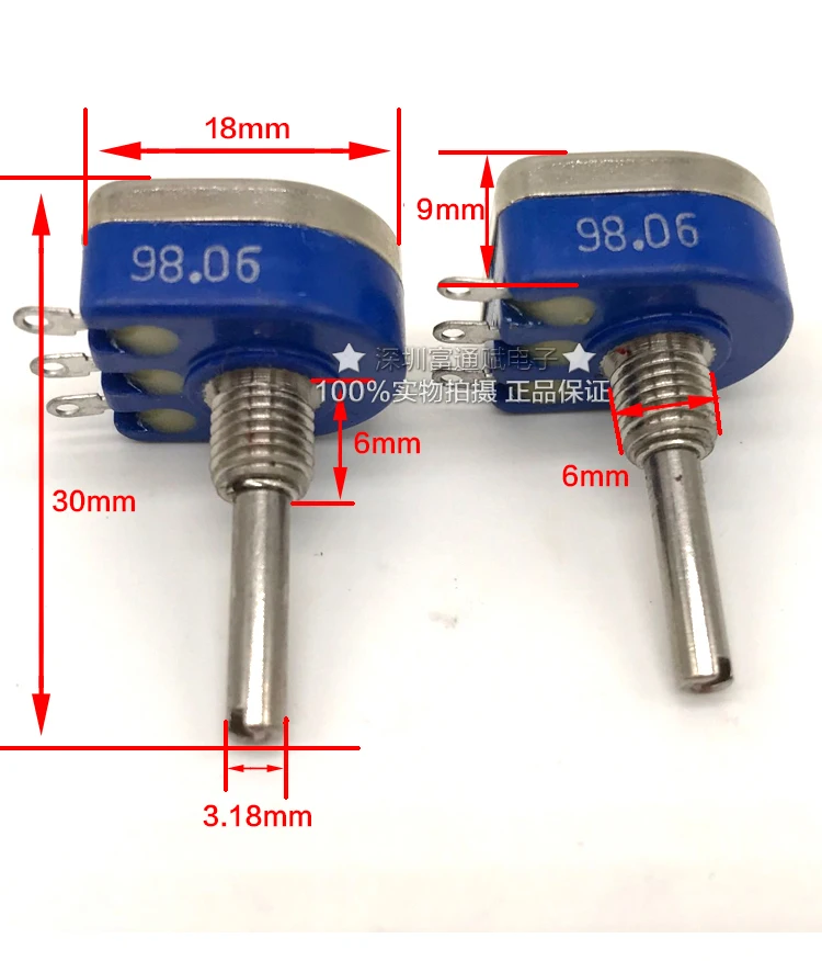 

[VK] Import original Japanese potentiometer RG161N-B100K single B100K length RG161N 30mm switch