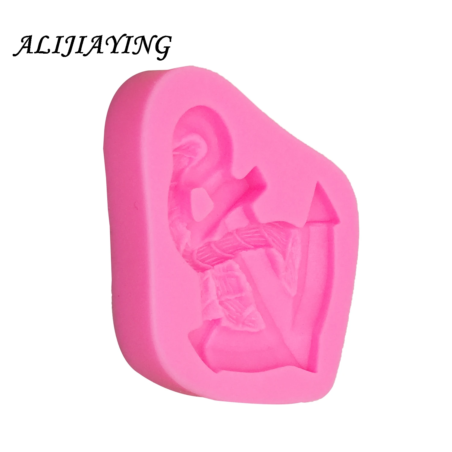 1Pcs 3D Cartoon Ship Anchor Rudder Shape Silicone Mold Fondant moulds Cookie Baking Chocolate Mold Cake Decorating Tools D1104