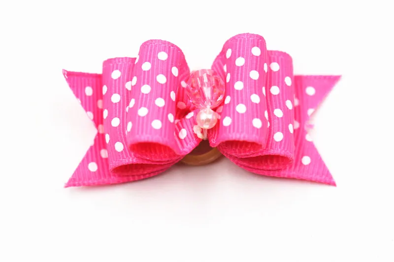 20/50/100pcs /set dog bow tie pattern cute dot pattern candy color dog bow tie in hair grooming hair accessories puppy hair bows