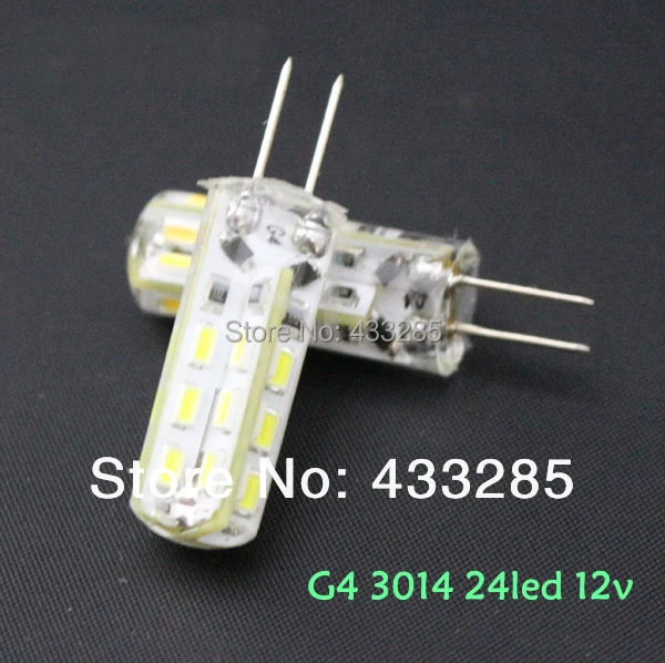 10pcs New Arrival G4 2W 24 SMD 3014 Led Bulbs Chandelier Crystallights DC 12V Non-polar Warm/Cool White Free Shipping 10pcs/lot