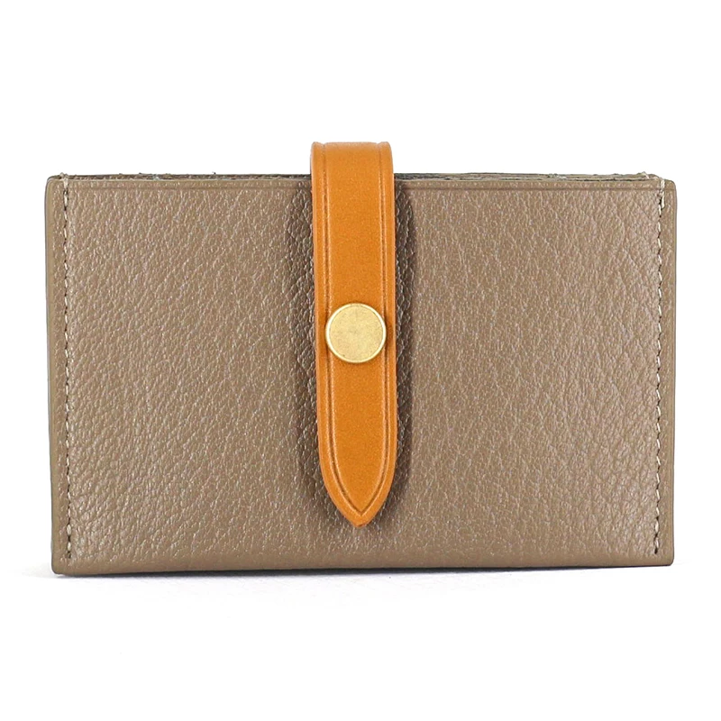 Credit Card Bag Women Genuine Leather Luxury Accordion ID Bus Card Wallet Casual Ladies Money Bag Mini Purses