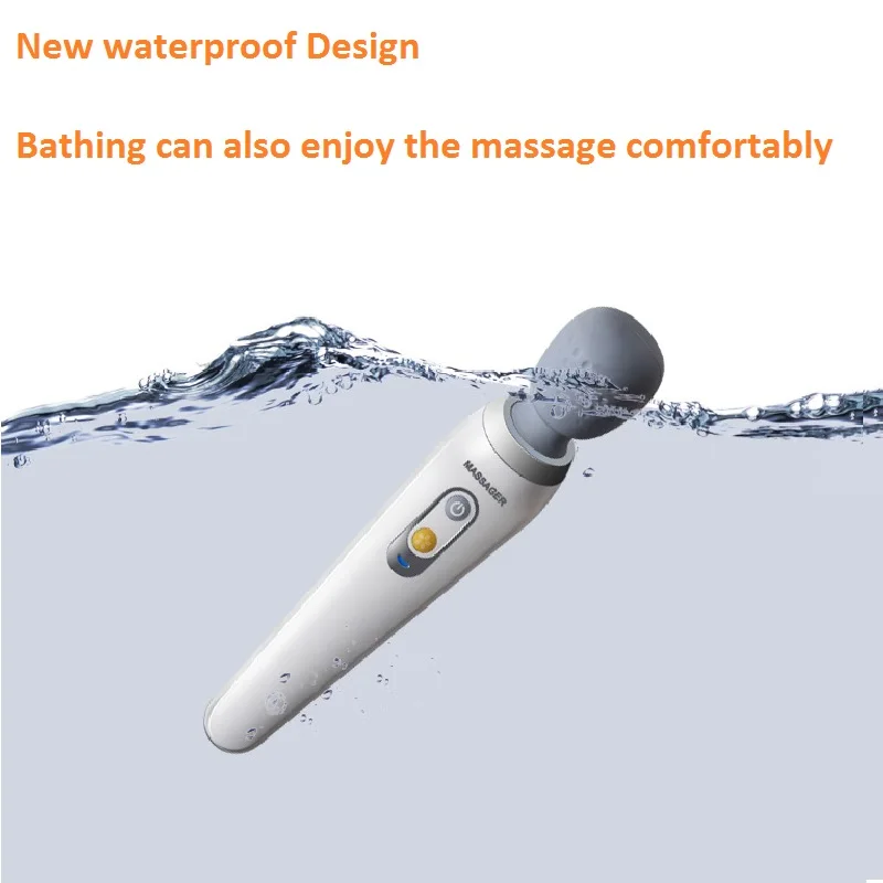 Waterproof  Rechargeable Cervical Massage Wand With 5  Strength Adjustable Vibrating Kneading For Neck Shoulder Body Massage