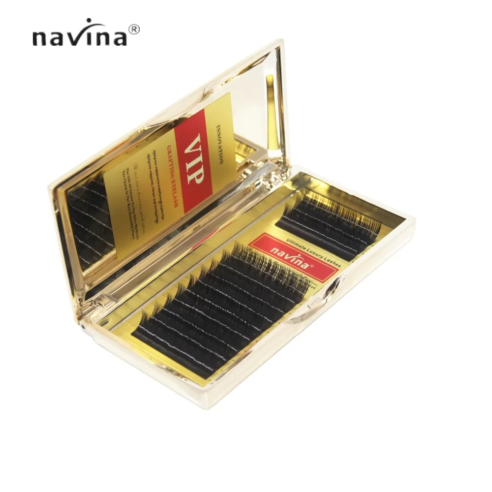 Navina VIP Golden Box False Eyelash Extension Mink Lashes Black Thick Lashes Inovation Grafting Fake Eyelash JBCD Curl