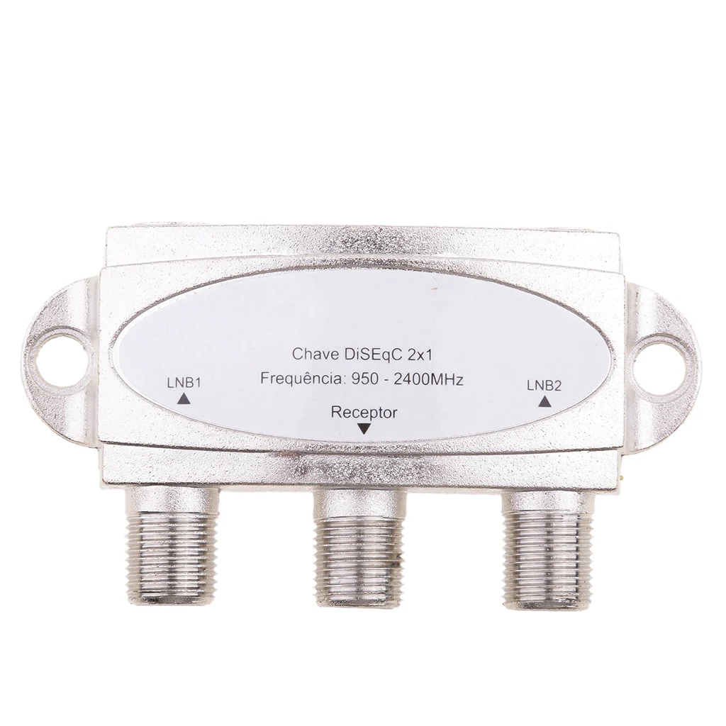 Commutateur satellite à large bande 2x1 Premium DiseqC 1.0 2.0 modèle FTA plat LNBS LNBF commutateur DS-04C pour récepteur satellite 950-2400 MHz