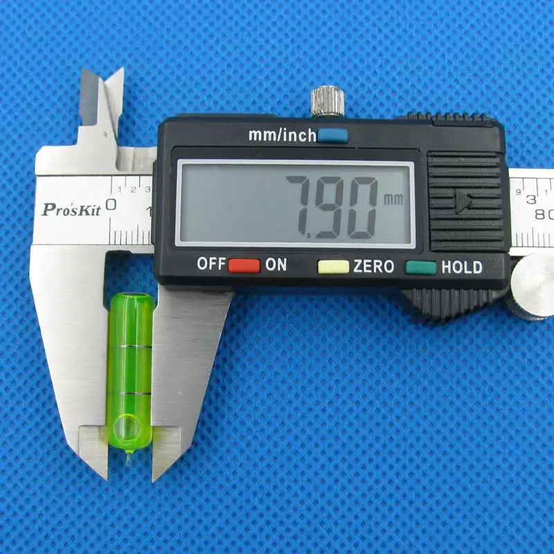 QASE 8*30mm Glass Level glass level bubble Cylindrical Bubble Spirit Level Green Water